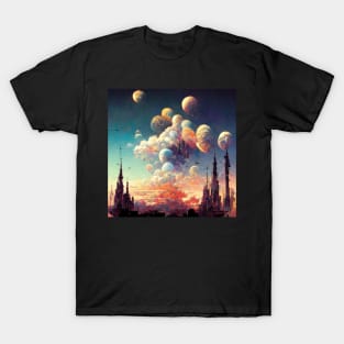 Cloud Moons - Fantasy Landscape T-Shirt